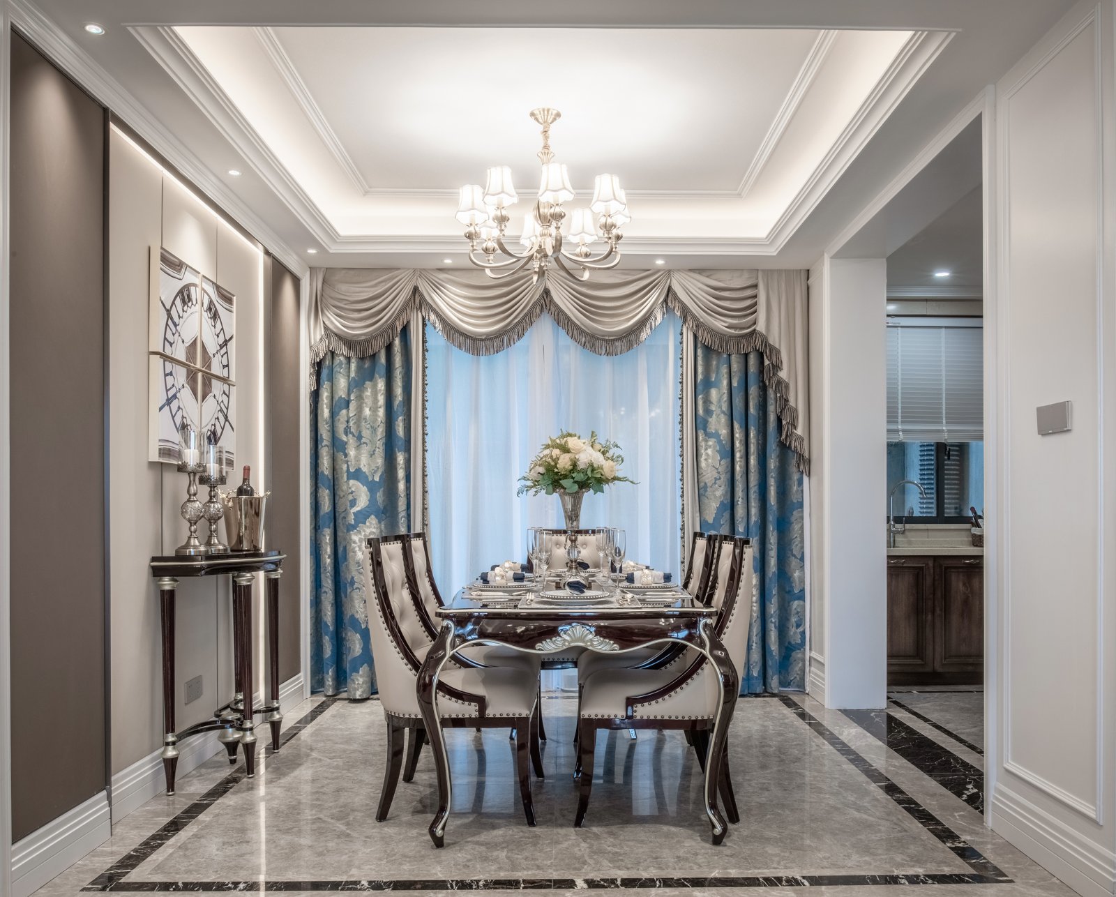 现代法式风格室内设计家装案例-餐厅 现代法式风格室内设计家装案例-餐厅