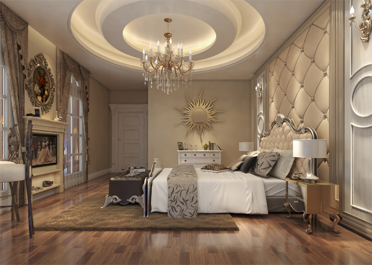 保利高尔夫郡别墅322平米欧式风格装修案例-卧室 保利高尔夫郡别墅322平米欧式风格装修案例-卧室