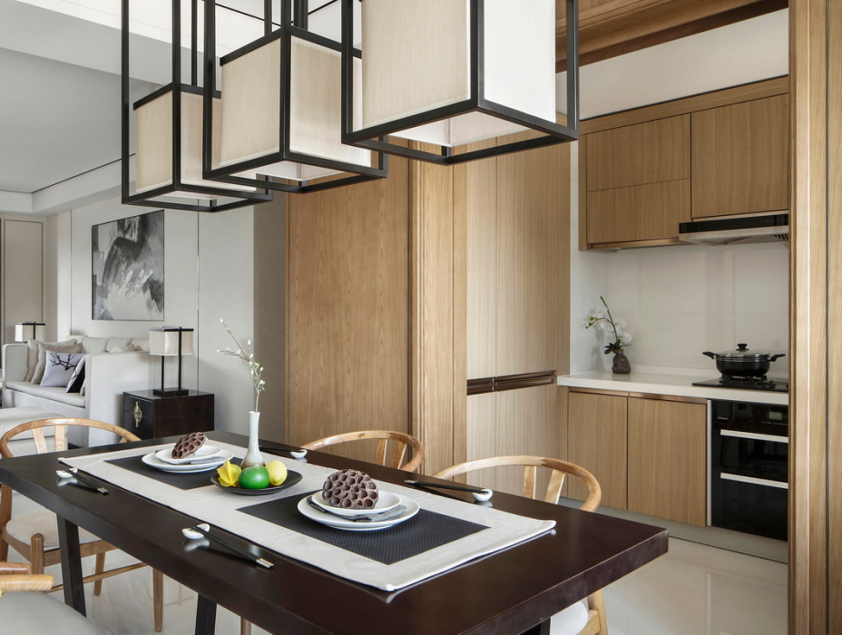 新中式风格室内家装案例效果图-餐厅 新中式风格室内家装案例效果图-餐厅